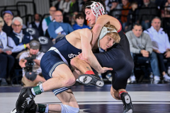 Braeden Davis battled senior Michael Spangler at 125.
