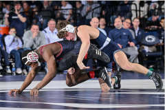 Freshman Mitchell Mesenbrink, ranked No. 10 at 165, took on No. 23 Tyler Lillard