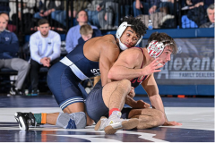Senior Carter Starocci, ranked No. 1 at 174, met IU’s Robert Major.