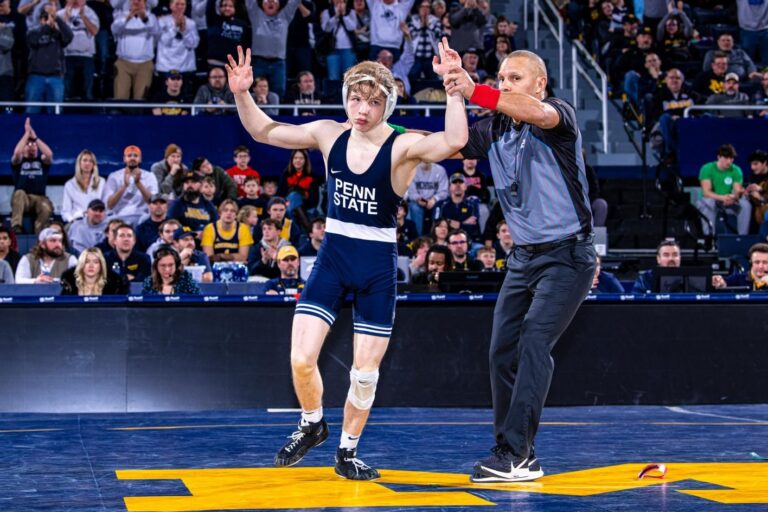 Penn State Wrestling Rolls Over No. 5 Michigan in Ann Arbor