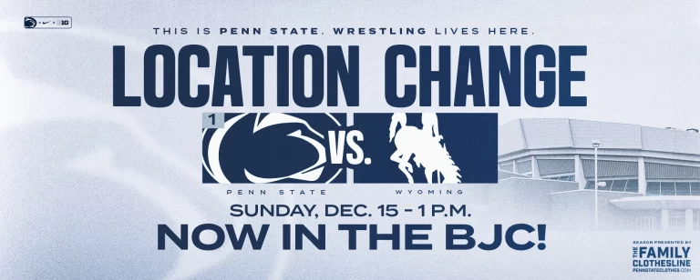 Penn State’s Dec. 15 Home Wrestling Dual vs. Wyoming Moved to Bryce Jordan Center